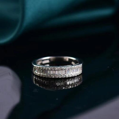 Moissanite 925 Sterling Silver Ring for Elegant Style