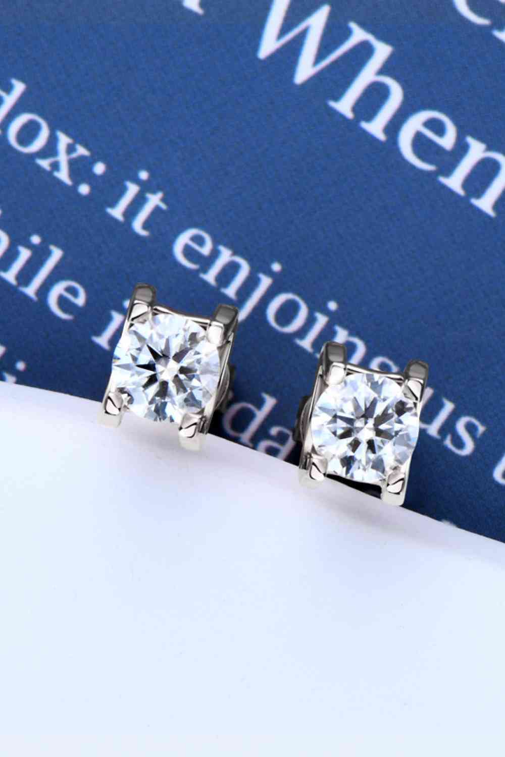 Moissanite 925 Sterling Silver Stud Earrings Elegant Sparkle For Everyday Wear Gift For Her