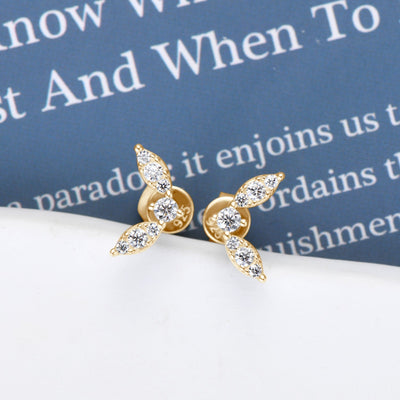 Moissanite 925 Sterling Silver Stud Earrings for Elegance