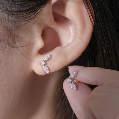 Moissanite 925 Sterling Silver Stud Earrings for Elegance
