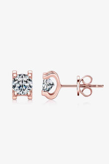Moissanite 925 Sterling Silver Stud Earrings Elegant Sparkle For Everyday Wear Gift For Her