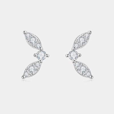 Moissanite 925 Sterling Silver Stud Earrings for Elegance