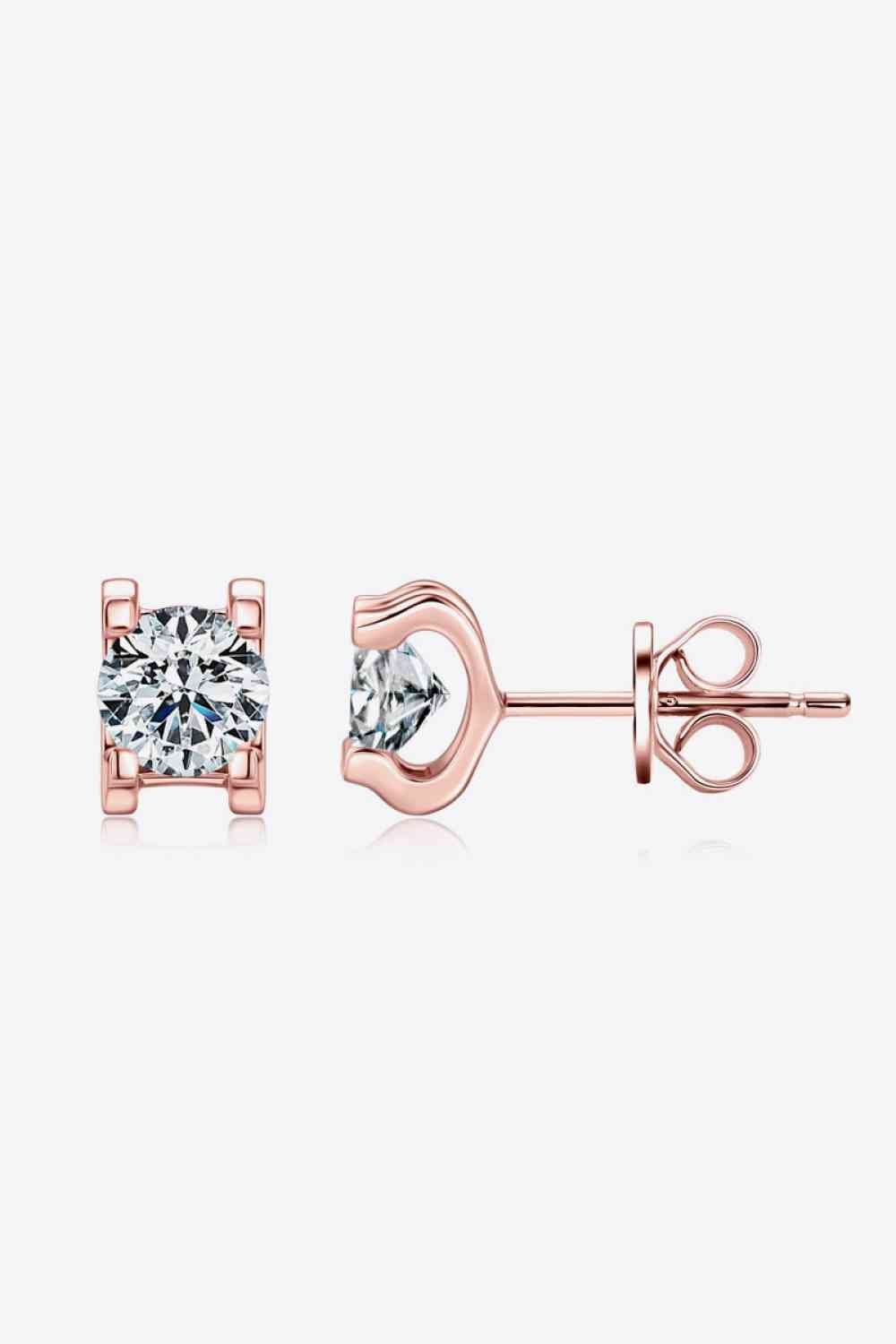 Moissanite 925 Sterling Silver Stud Earrings Elegant Sparkle For Everyday Wear Gift For Her