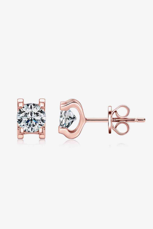 Moissanite 925 Sterling Silver Stud Earrings Elegant Sparkle For Everyday Wear Gift For Her
