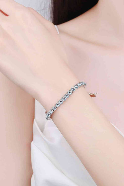 Elegant Moissanite Bracelet in 925 Sterling Silver 4.9ct