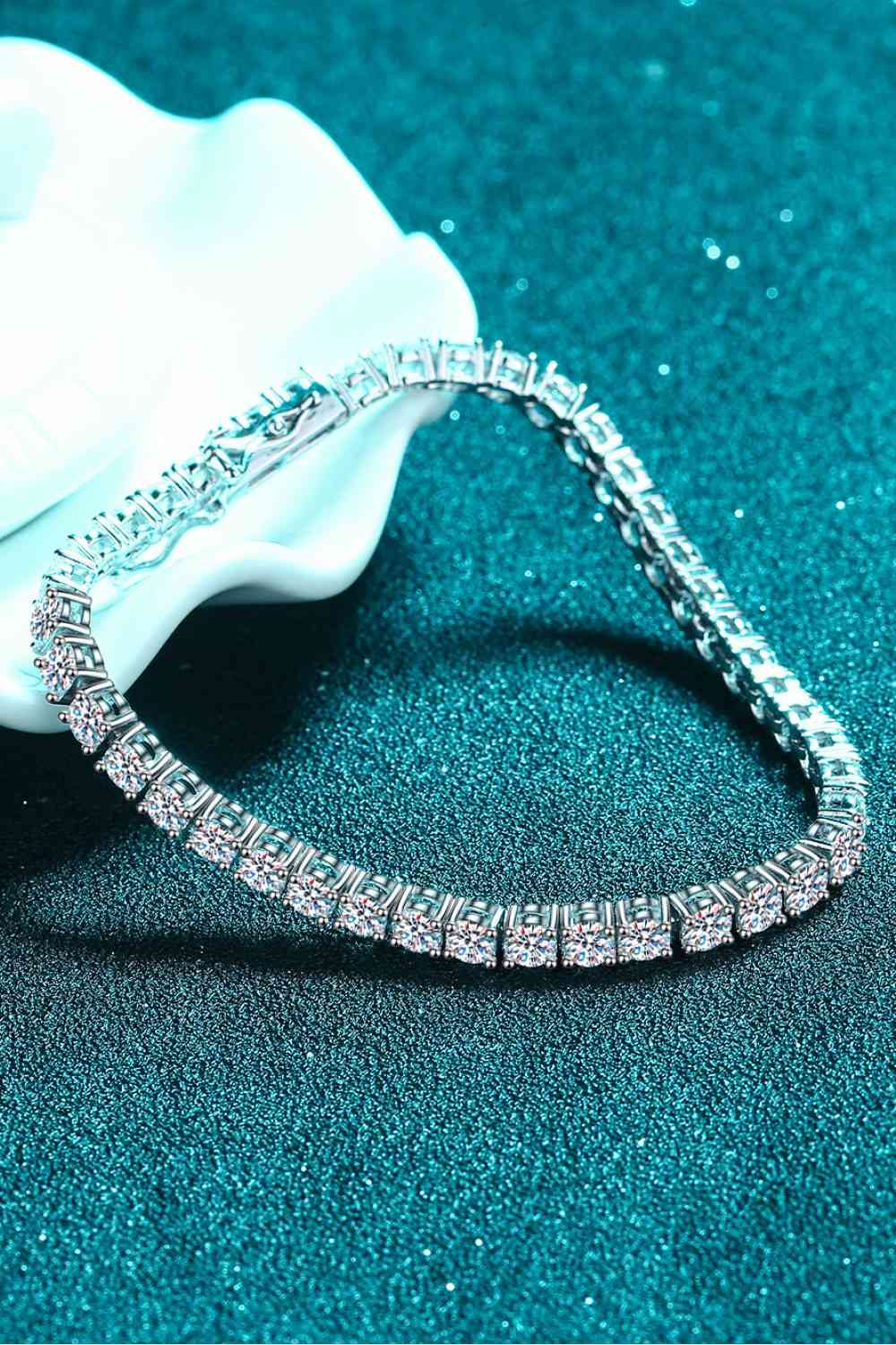 Elegant Moissanite Bracelet in 925 Sterling Silver 4.9ct