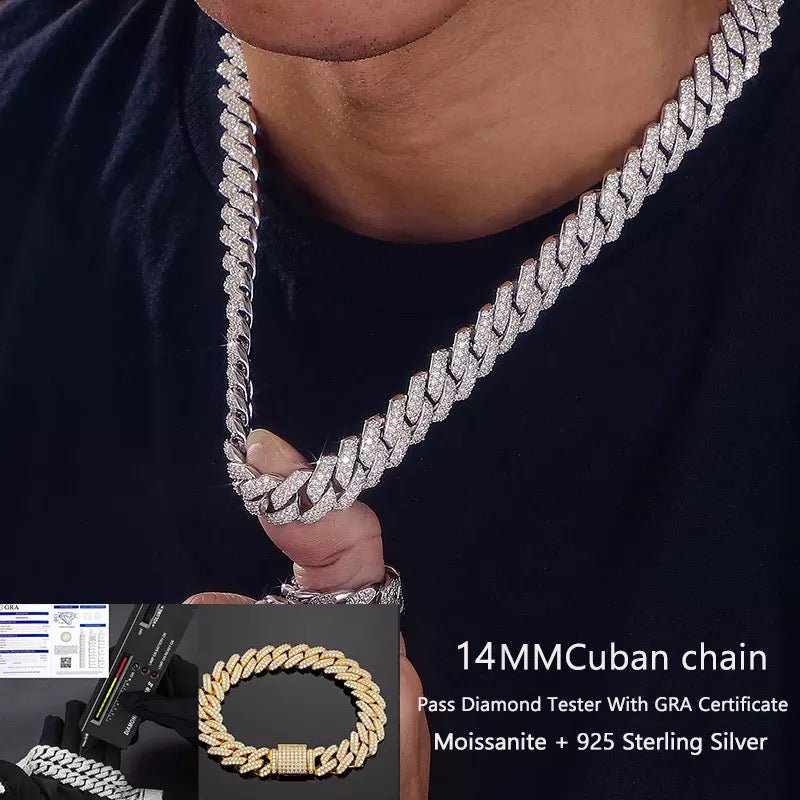 Stunning Moissanite Cuban Necklace for Modern Elegance