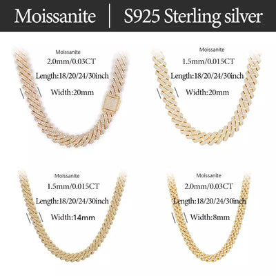 Stunning Moissanite Cuban Necklace for Modern Elegance