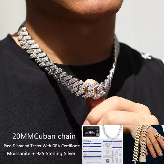 Stunning Moissanite Cuban Necklace for Modern Elegance