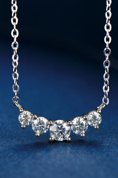 Elegant Moissanite Pendant Necklace in Sterling Silver