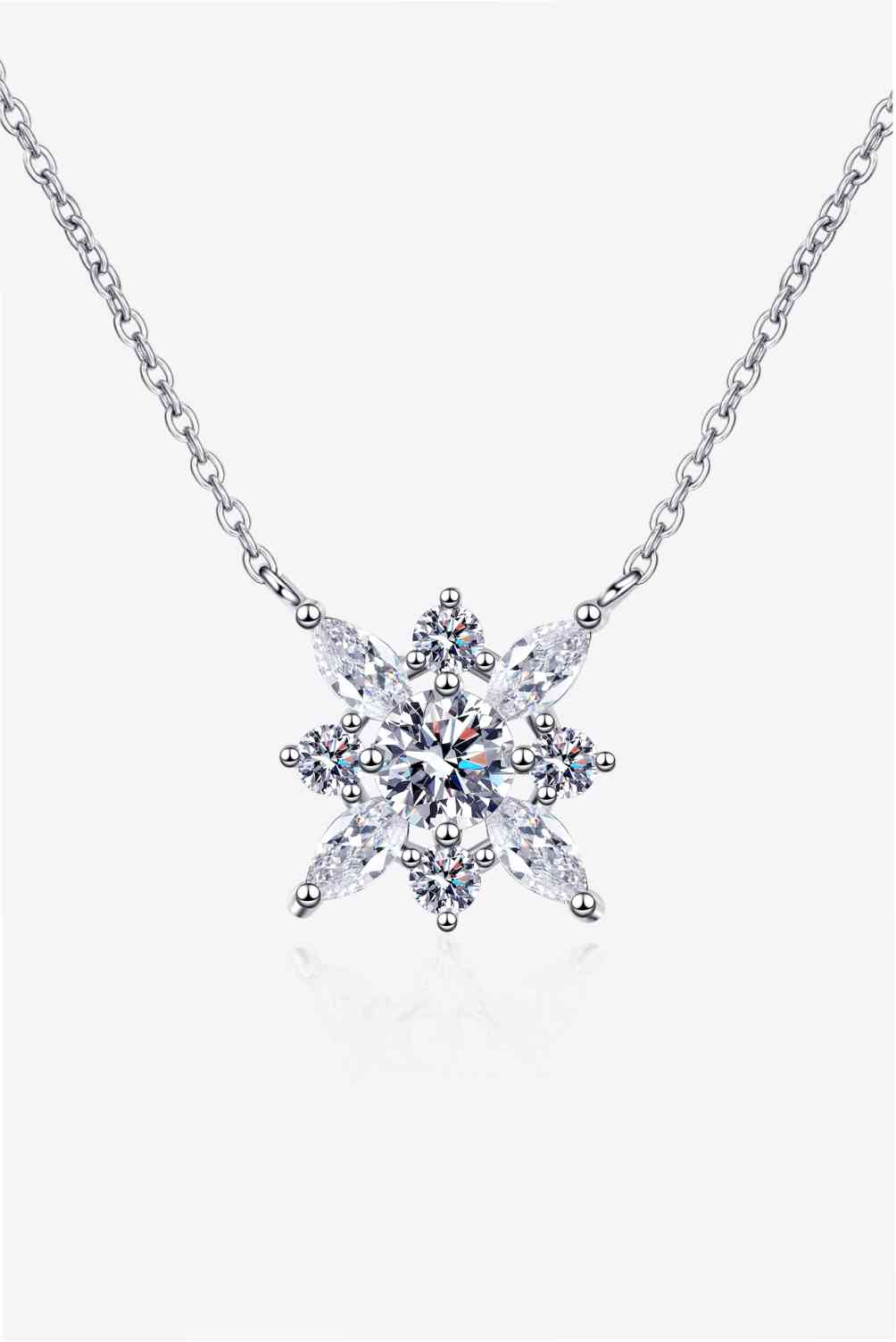 Moissanite Rhodium-Plated Necklace