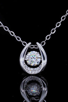 Moissanite Zircon Pendant Necklace in Sterling Silver