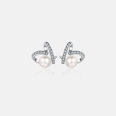 Natural Pearl Moissanite 925 Sterling Silver Earrings