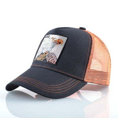 Eagle Embroidered Mesh Snapback Trucker Hat for Adventures