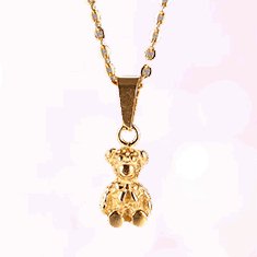 New Korean Version Cute Bear Cartoon Necklace For Women Ins Trend Design Fashion Collarbone Chain Accessory