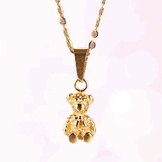 New Korean Version Of Cute Bear Cartoon Necklace Female Ins Trend Design Fashion Simple Girl Collarbone Chain