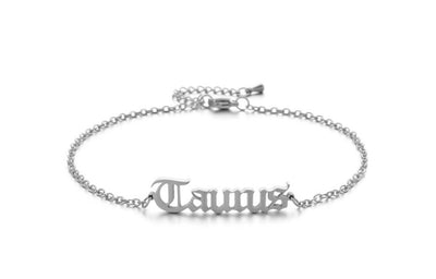 New product retro twelve constellation anklet real gold plating clavicle chain stainless steel anklet female