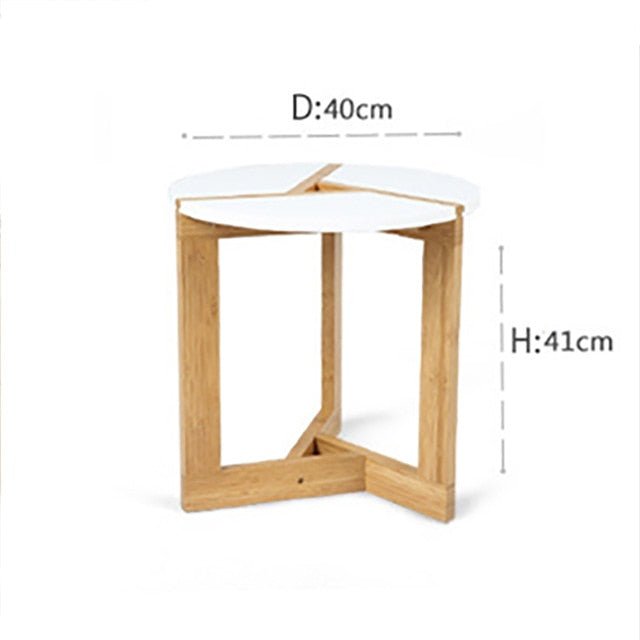 Nordic Style Solid Wood Coffee Table Living Room Sofa Side Table Small Dining Table Creative Bamboo Tea Table Home Furniture