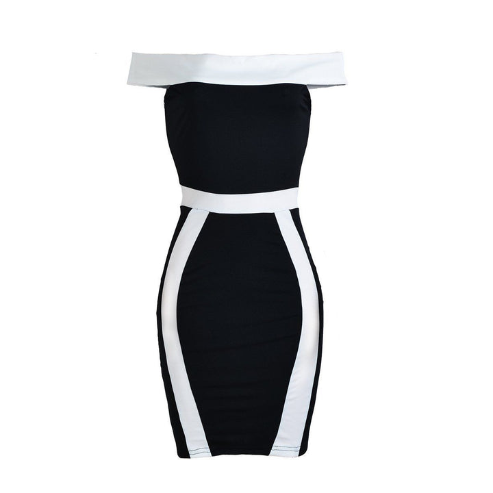Off Shoulder Bodycon Dress Women Clothes Clothing Dresses Casual Bandage short Sleeve Party Fashion Women