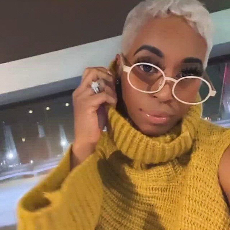 Trendy Asymmetrical Turtleneck Knit Sweater in Yellow
