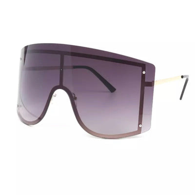Vibrant Oversized Gradient Sunglasses for Women in Blue and Yellow