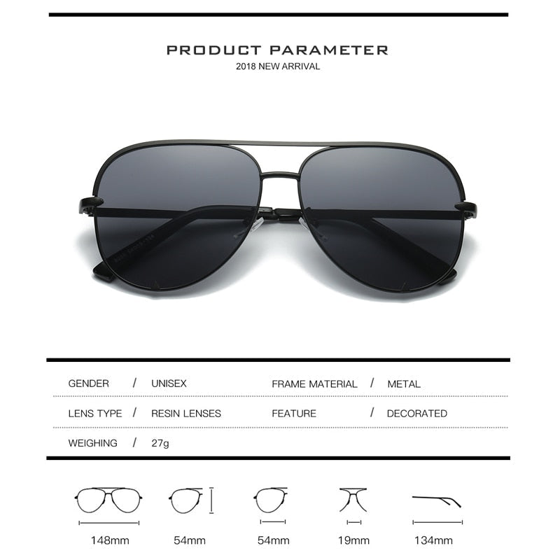 Classic Retro UV400 Pilot Sunglasses for Men and Women - Designer Driving Shades