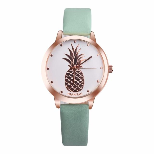 Pineapple Leather Quartz Watch