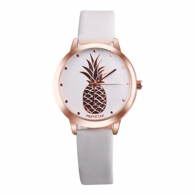 Pineapple Leather Quartz Watch