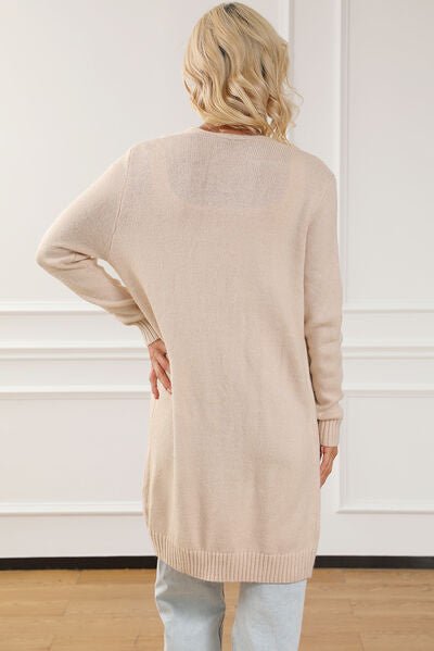 Pocketed Long Sleeve Cardigan