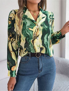 Chic Patterned Long Sleeve Dress Shirt for Stylish Looks