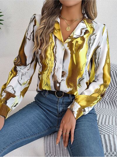 Chic Patterned Long Sleeve Dress Shirt for Stylish Looks