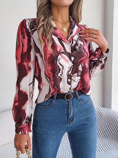 Chic Patterned Long Sleeve Dress Shirt for Stylish Looks