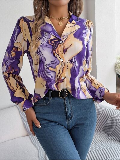 Chic Patterned Long Sleeve Dress Shirt for Stylish Looks
