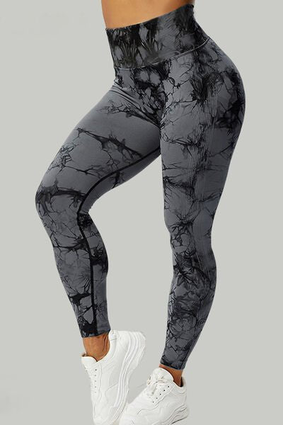 Chic High-Waisted Patterned Fitness Leggings