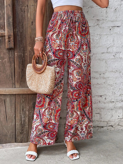 Chic Printed Wide Leg Pants for Effortless Style