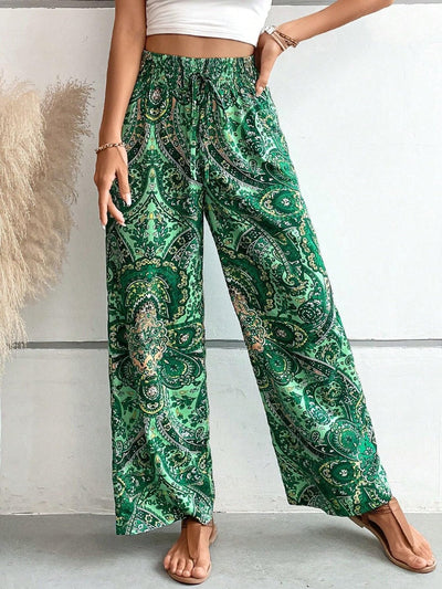 Chic Printed Wide Leg Pants for Effortless Style