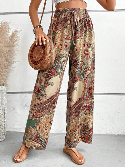 Chic Printed Wide Leg Pants for Effortless Style