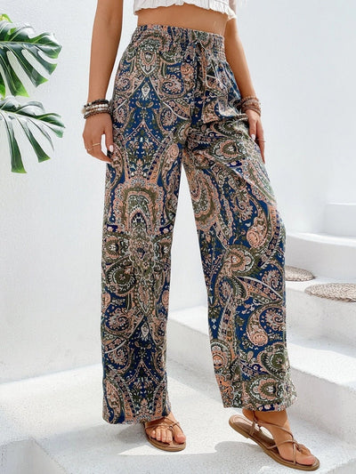 Chic Printed Wide Leg Pants for Effortless Style