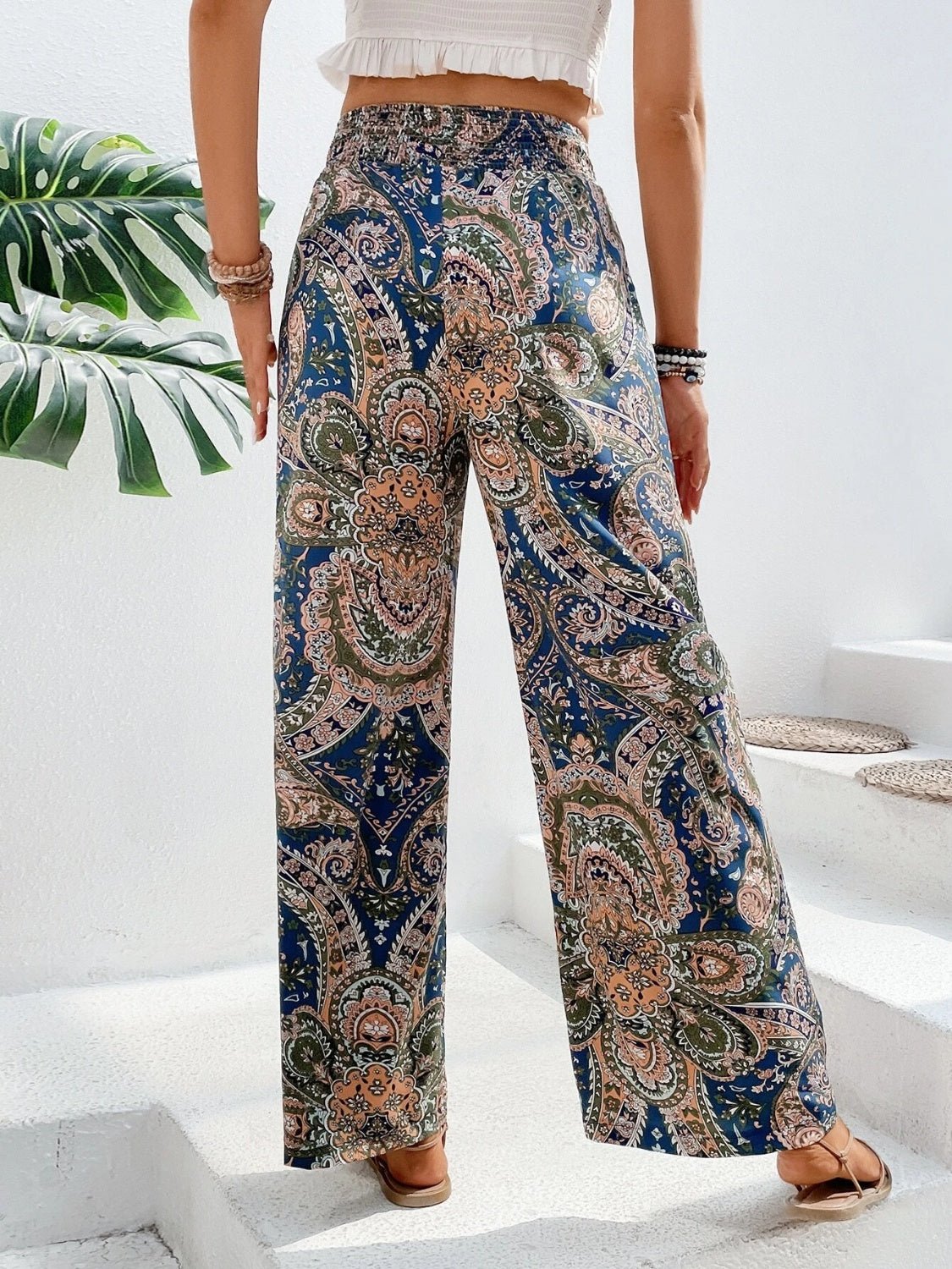 Chic Printed Wide Leg Pants for Effortless Style