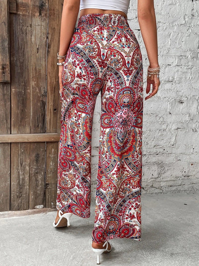 Chic Printed Wide Leg Pants for Effortless Style