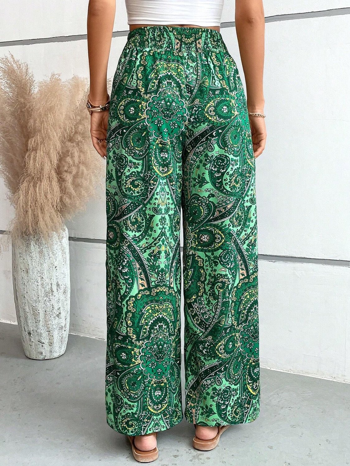 Chic Printed Wide Leg Pants for Effortless Style