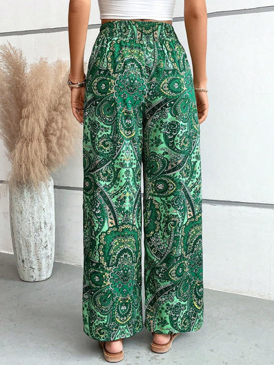 Chic Printed Wide Leg Pants for Effortless Style