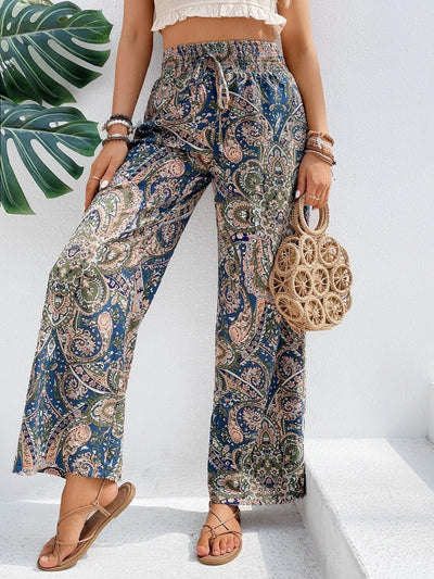 Chic Printed Wide Leg Pants for Effortless Style