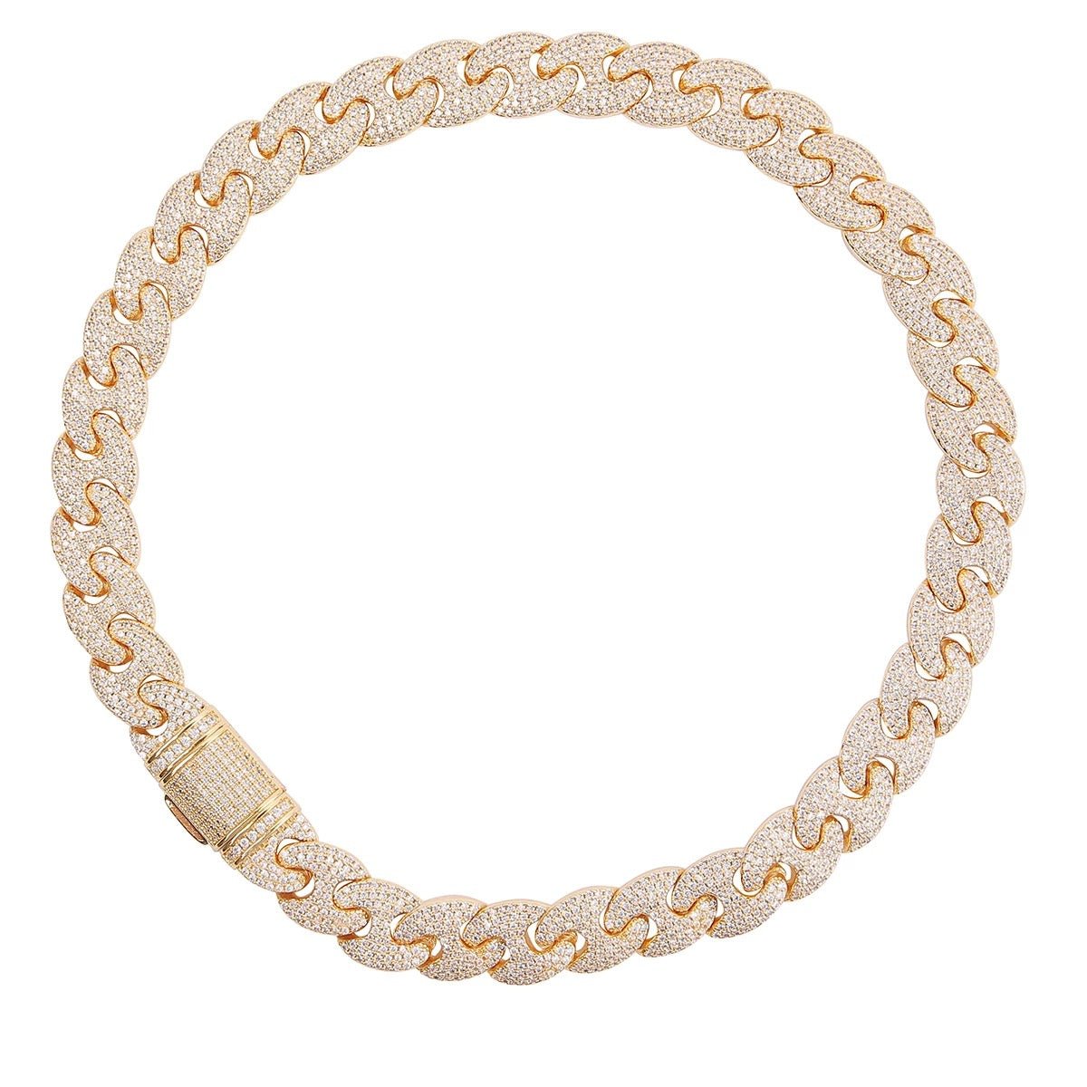 Real Gold Plated Cuban Link Necklace Premium Luxury Jewelry Statement Necklace With High Shine Finish For Everyday Wear