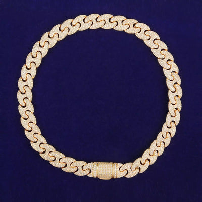 Real Gold Plated Cuban Link Necklace Premium Luxury Jewelry Statement Necklace With High Shine Finish For Everyday Wear