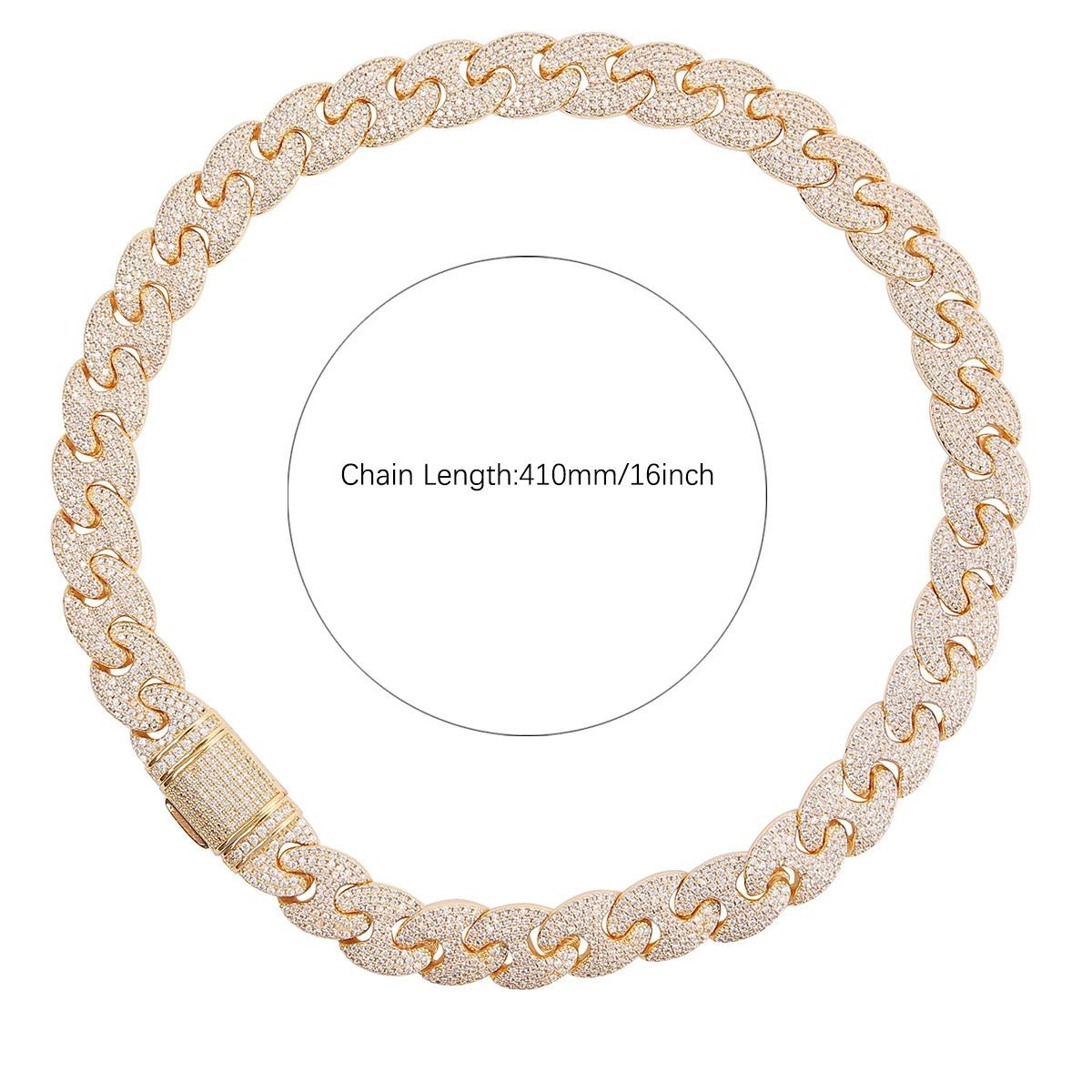 Real Gold Plated Cuban Link Necklace Premium Luxury Jewelry Statement Necklace With High Shine Finish For Everyday Wear