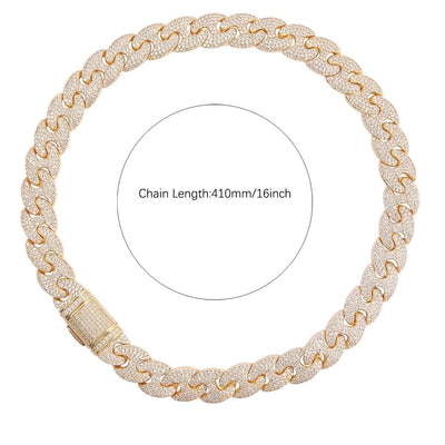 Real Gold Plated Cuban Link Necklace Premium Luxury Jewelry Statement Necklace With High Shine Finish For Everyday Wear