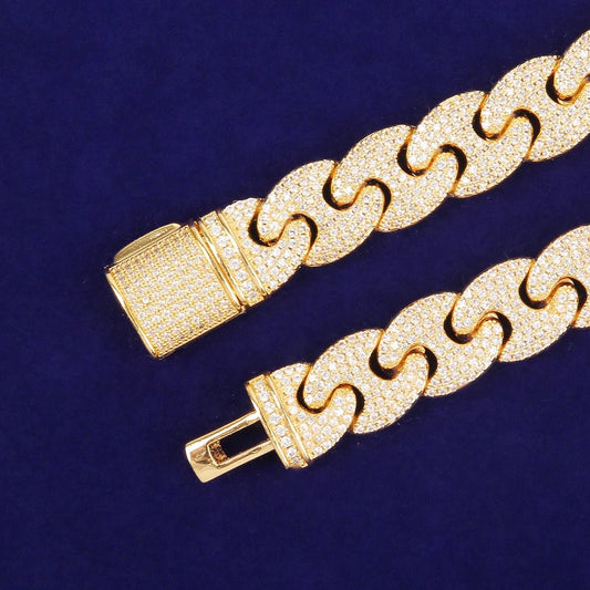 Real Gold Plated Cuban Link Necklace Premium Luxury Jewelry Statement Necklace With High Shine Finish For Everyday Wear