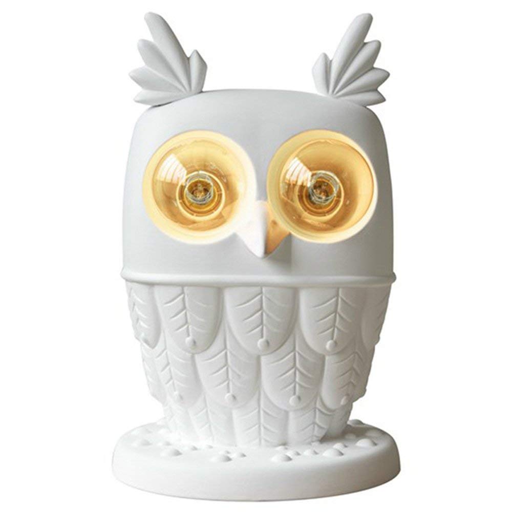 Resin Owl Desk Accent Lamp Modern Cartoon Bedside Table Light Living Study Room Children's Bedroom Decorative Night Table Lamp