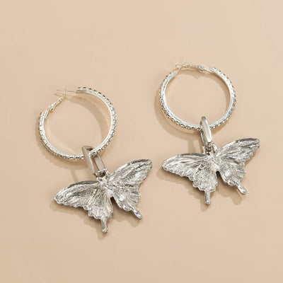 Retro full diamond butterfly